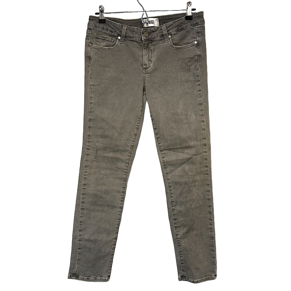 PAIGE Women's Peg Skinny Low Rise Jeans • 29 • gray